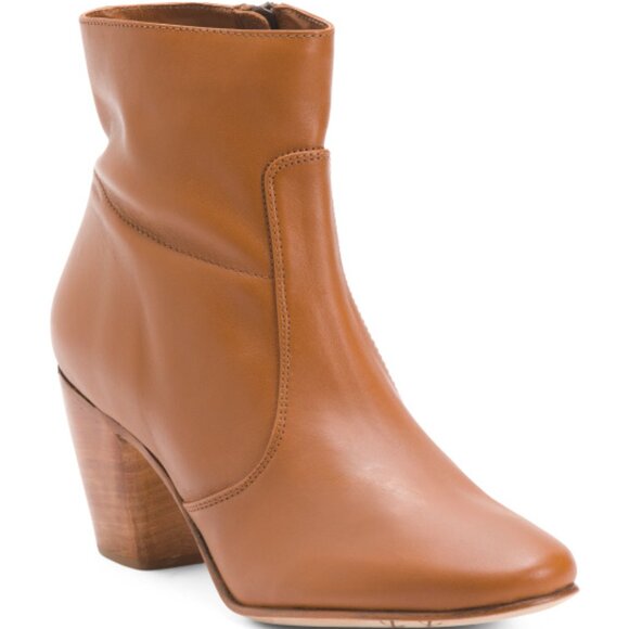 NEW BEEK Made In Mexico Leather Catbird Booties in Cognac for women 825 13m8 - Picture 3 of 8